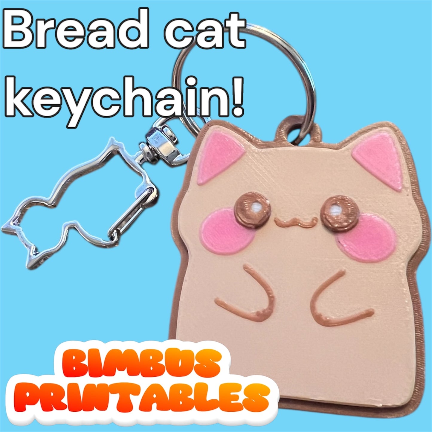 Bread Cat Keychain