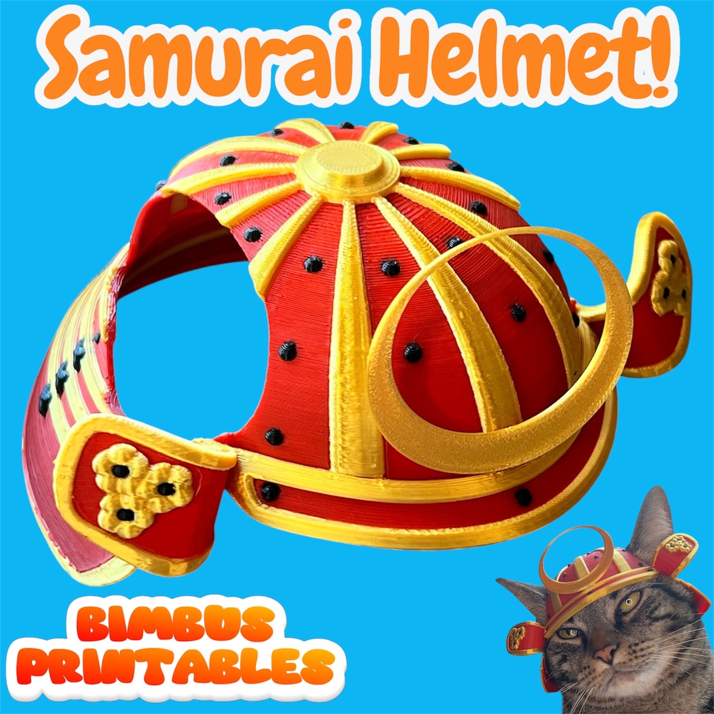 Samurai Bimbus Cat Helmet